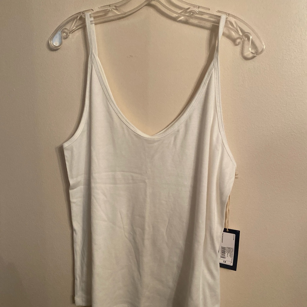 Universal Thread, White Tank Top, Spaghetti Straps, Size 1x, Nwt